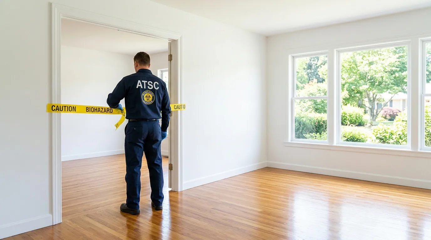 Certified biohazard cleanup crew performing Crime Scene Cleanup in Englewood Cliffs